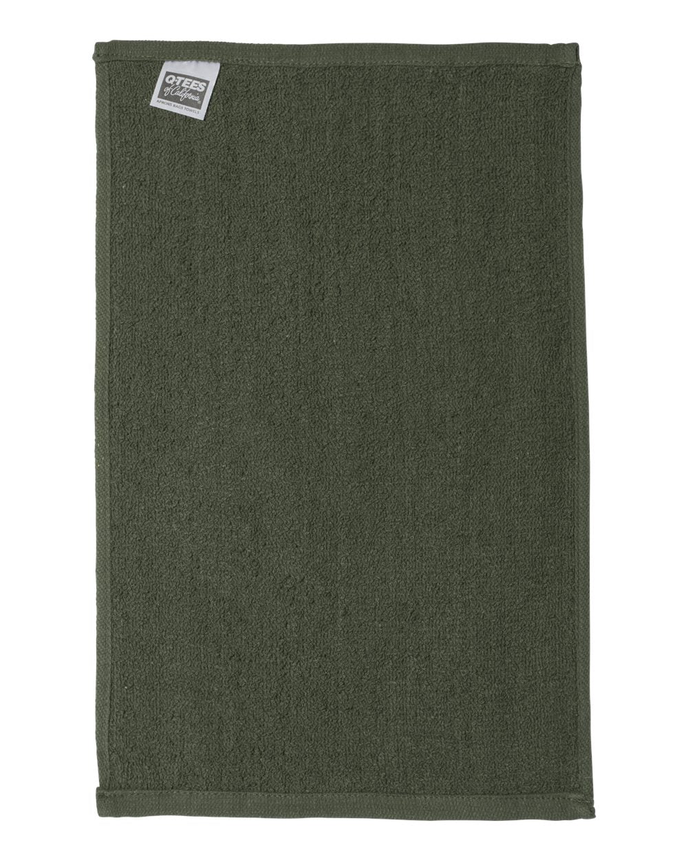 Front View of Forest Green Budget Rally Towel - T18