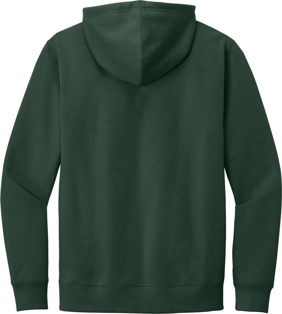 Rear View of Forest Green District V.I.T. Fleece Hoodie DT6100