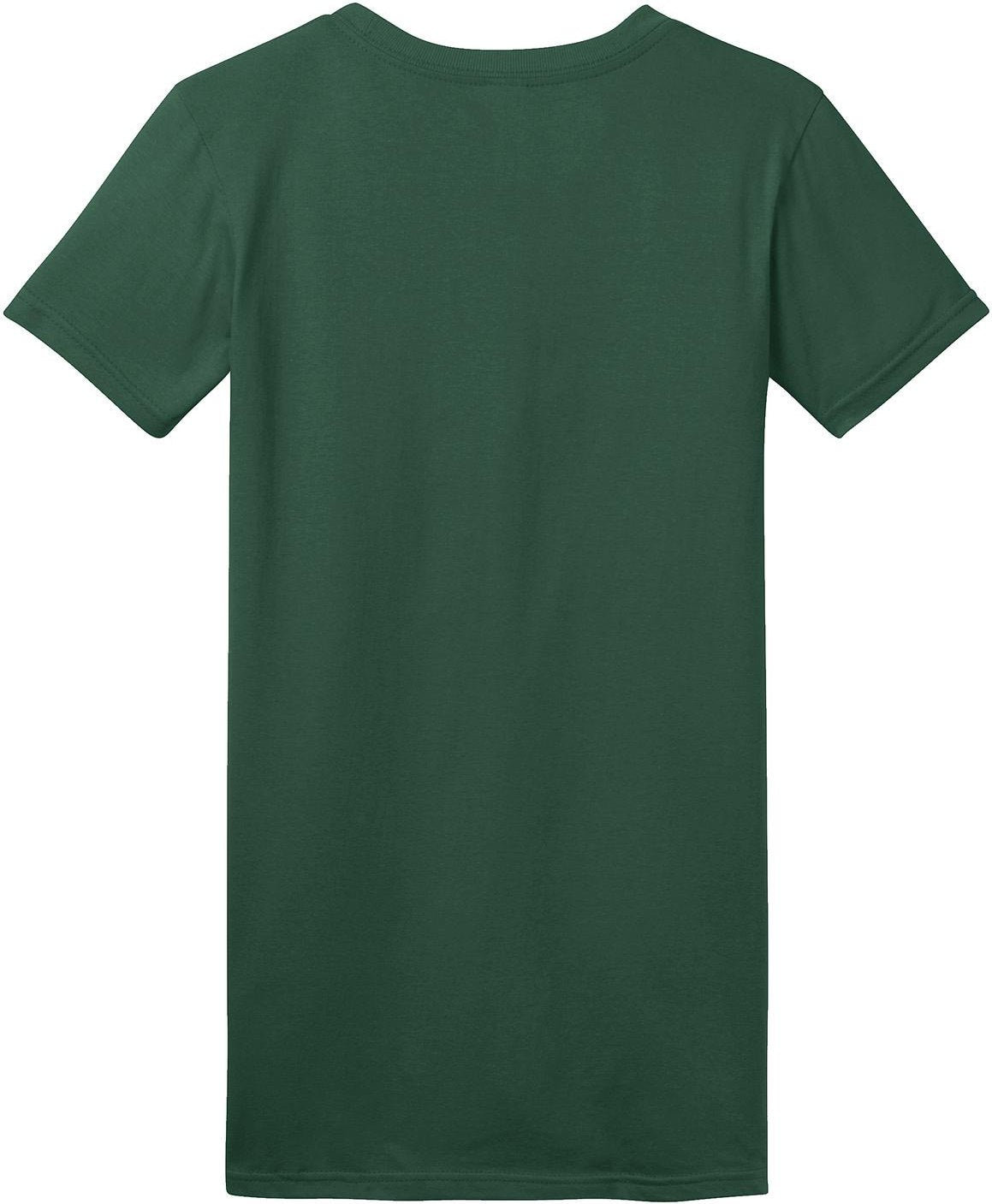 Front View of Forest Green District Women's Fitted The Concert Tee DT5001