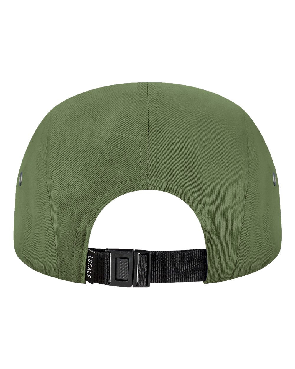 Rear View of Forest Green Five-Panel Camper Hat - CAMPER