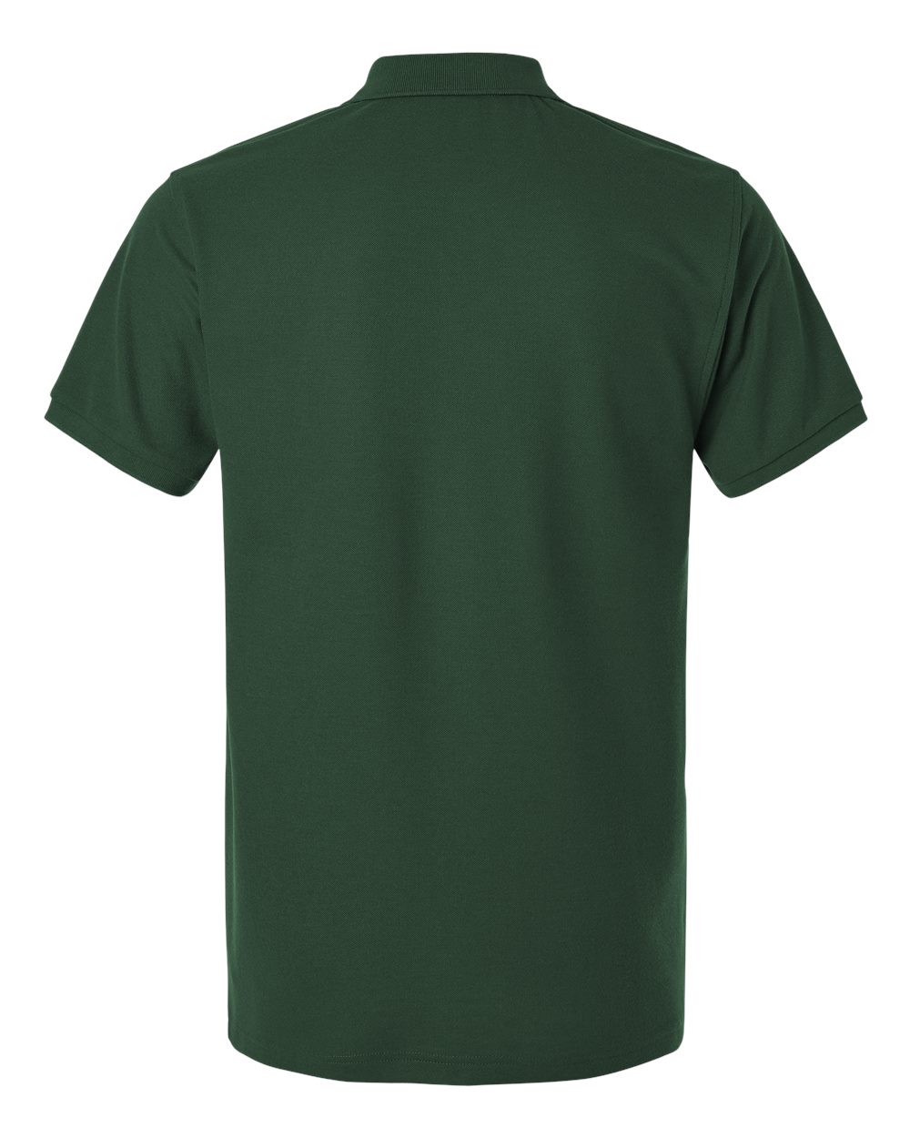Front View of Forest Green Pique Polo - 62800