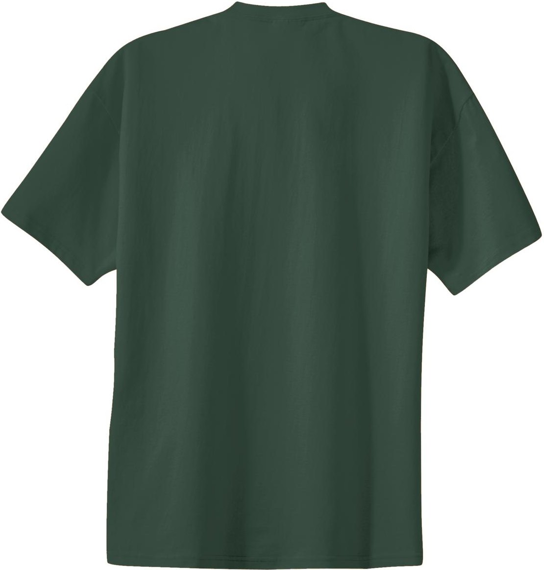 Front View of Forest Green Port & Co Essential Tee. PC61