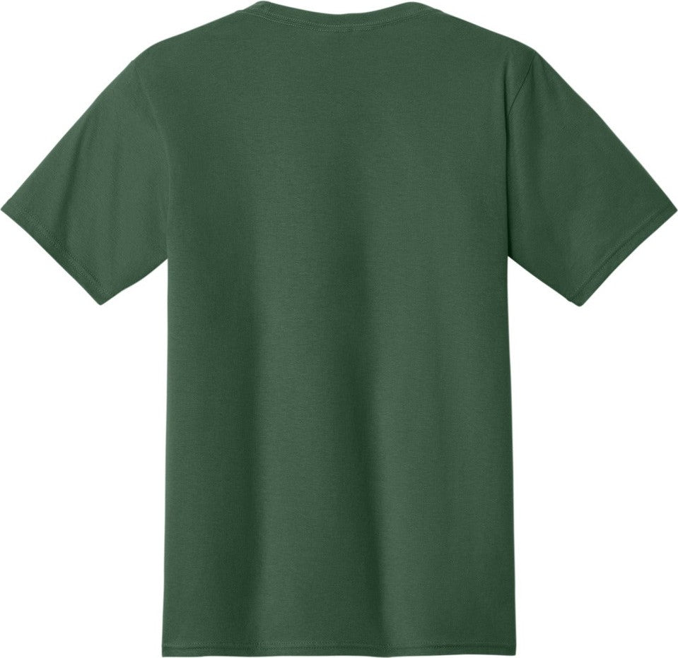Front View of Forest Green Port & Co Fan Favorite Tee. PC450