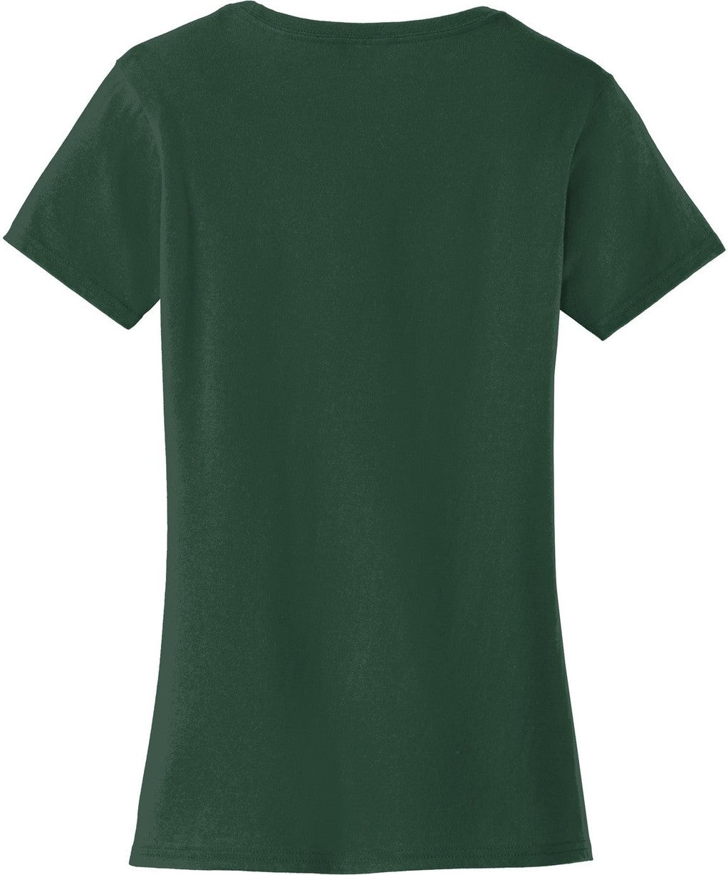 Front View of Forest Green Port & Co Women's Fan Favorite Tee. LPC450