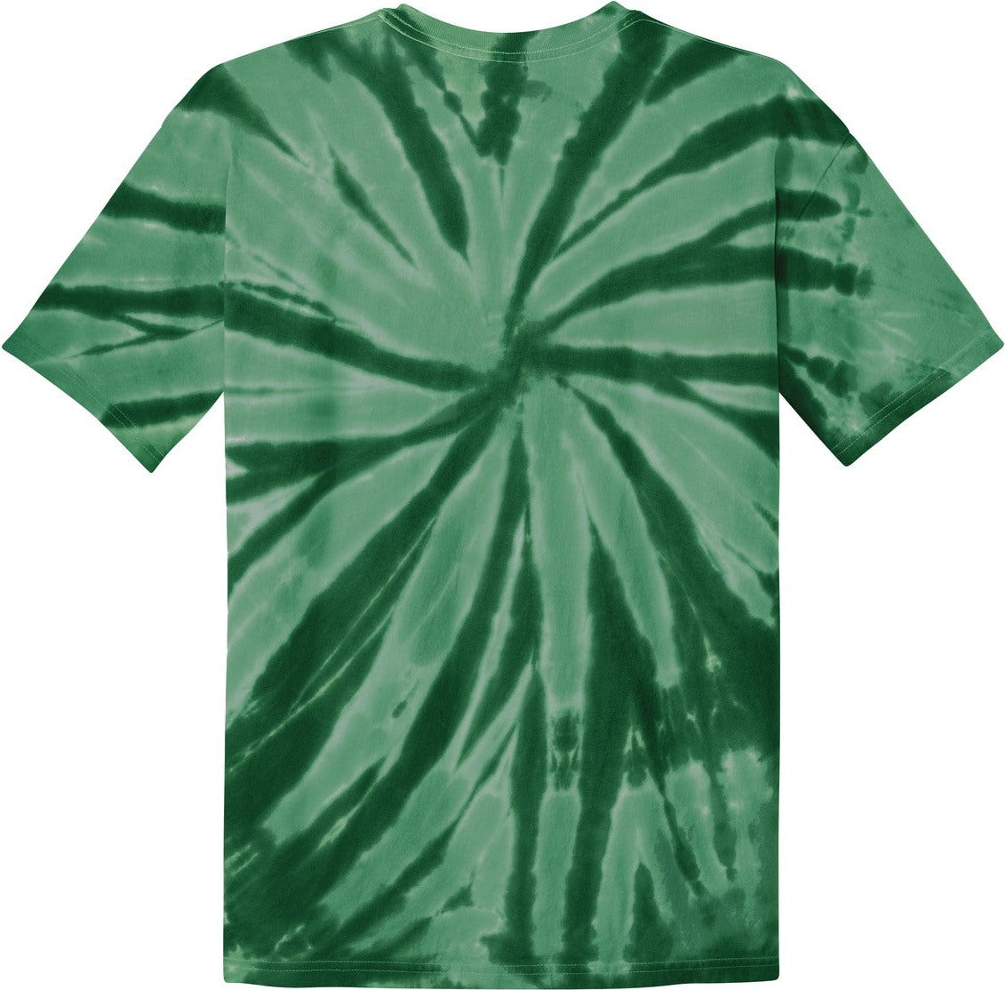 Front View of Forest Green Port & Co Youth Tie-Dye Tee. PC147Y