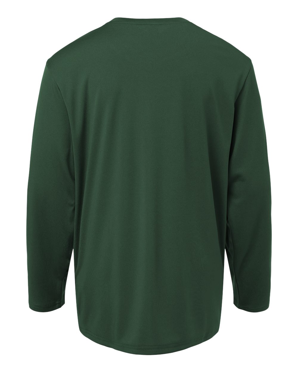 Rear View of Forest Green Pro-Lock Youth Performance Long Sleeve T-Shirt - 48400Y