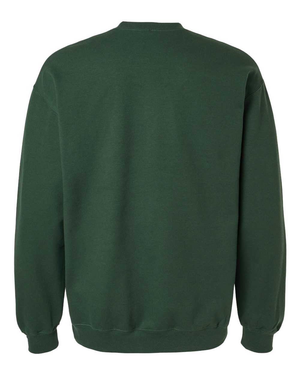 Front View of Forest Green Softstyle® Midweight Crewneck Sweatshirt - SF000