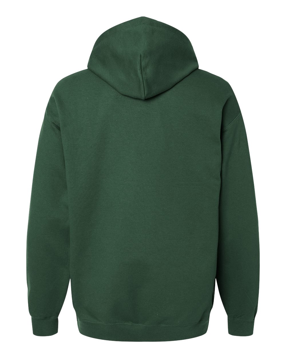 Front View of Forest Green Softstyle® Midweight Hooded Sweatshirt - SF500