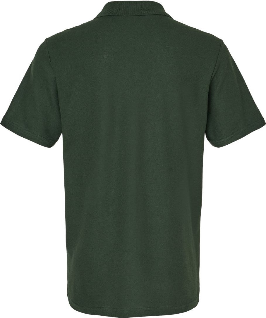 Front View of Forest Green Softstyle® Pique Polo - 64800