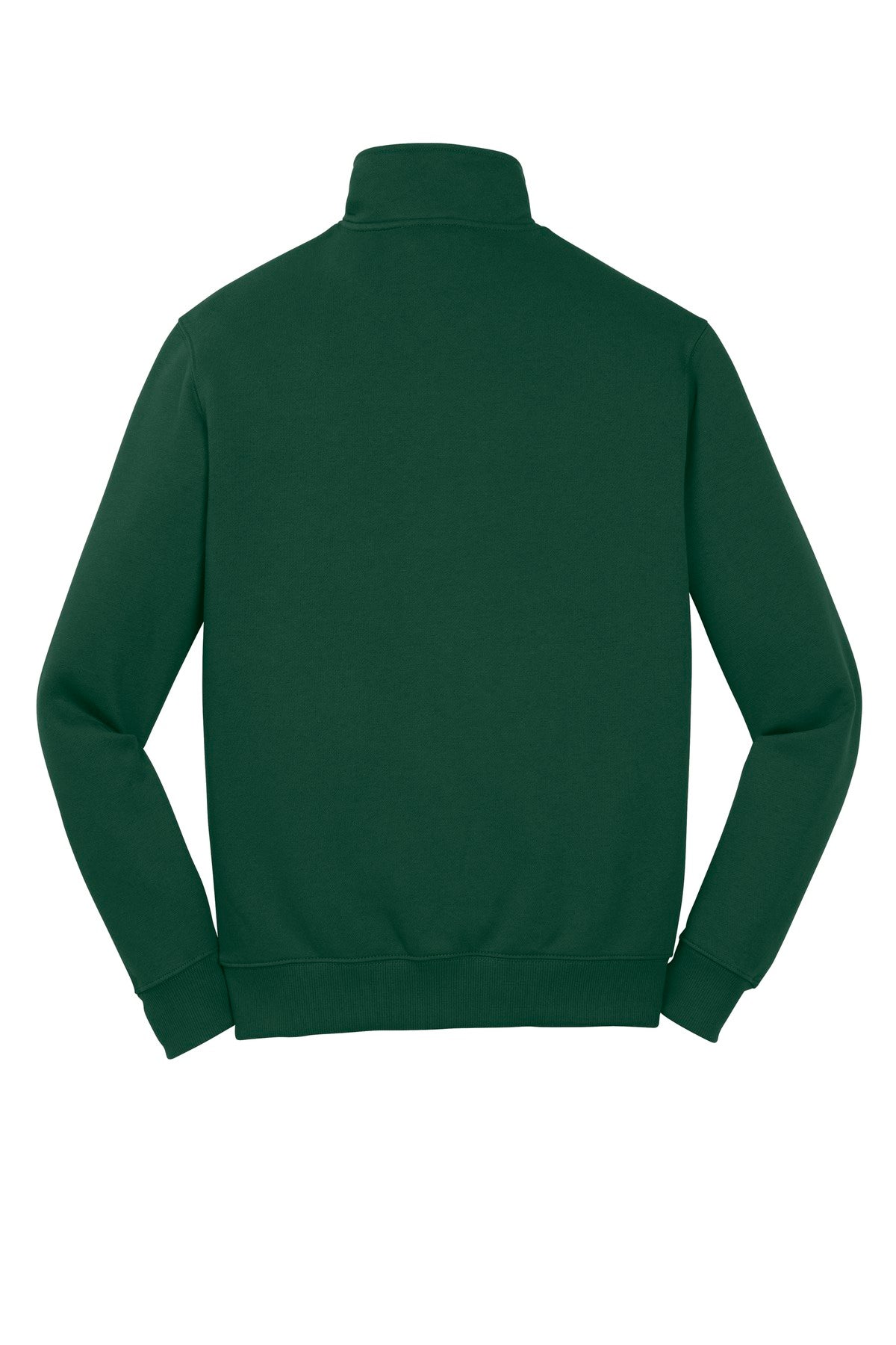 Front View of Forest Green Sport-Tek 1/4-Zip Sweatshirt. ST253