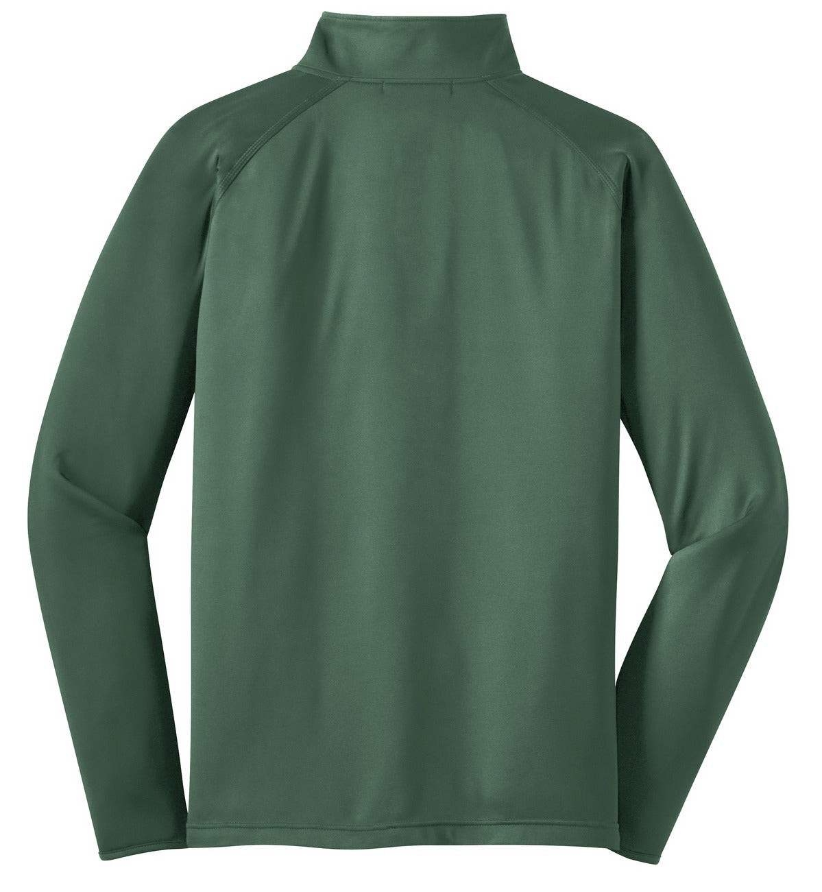 Front View of Forest Green Sport-Tek Sport-Wick Stretch 1/4-Zip Pullover. ST850