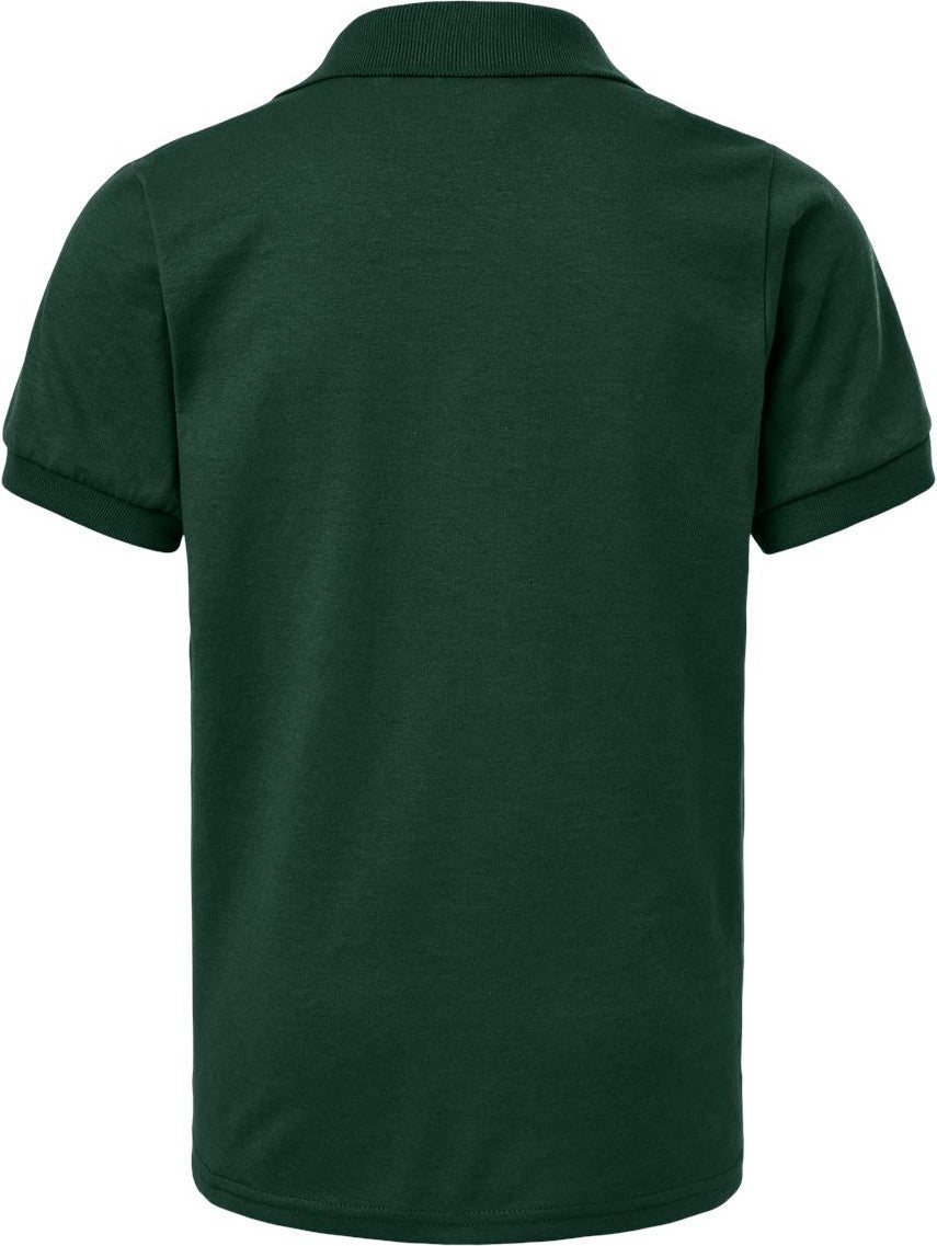 Front View of Forest Green Youth Dri-Power® Polo - 437K