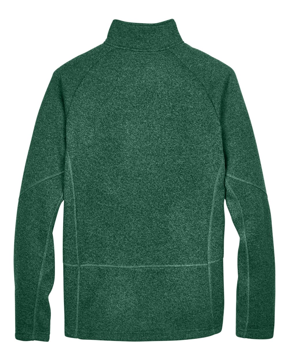 Front View of Forest Heather Unisex Bristol Sweater Fleece Quarter-Zip Pullover - DG792