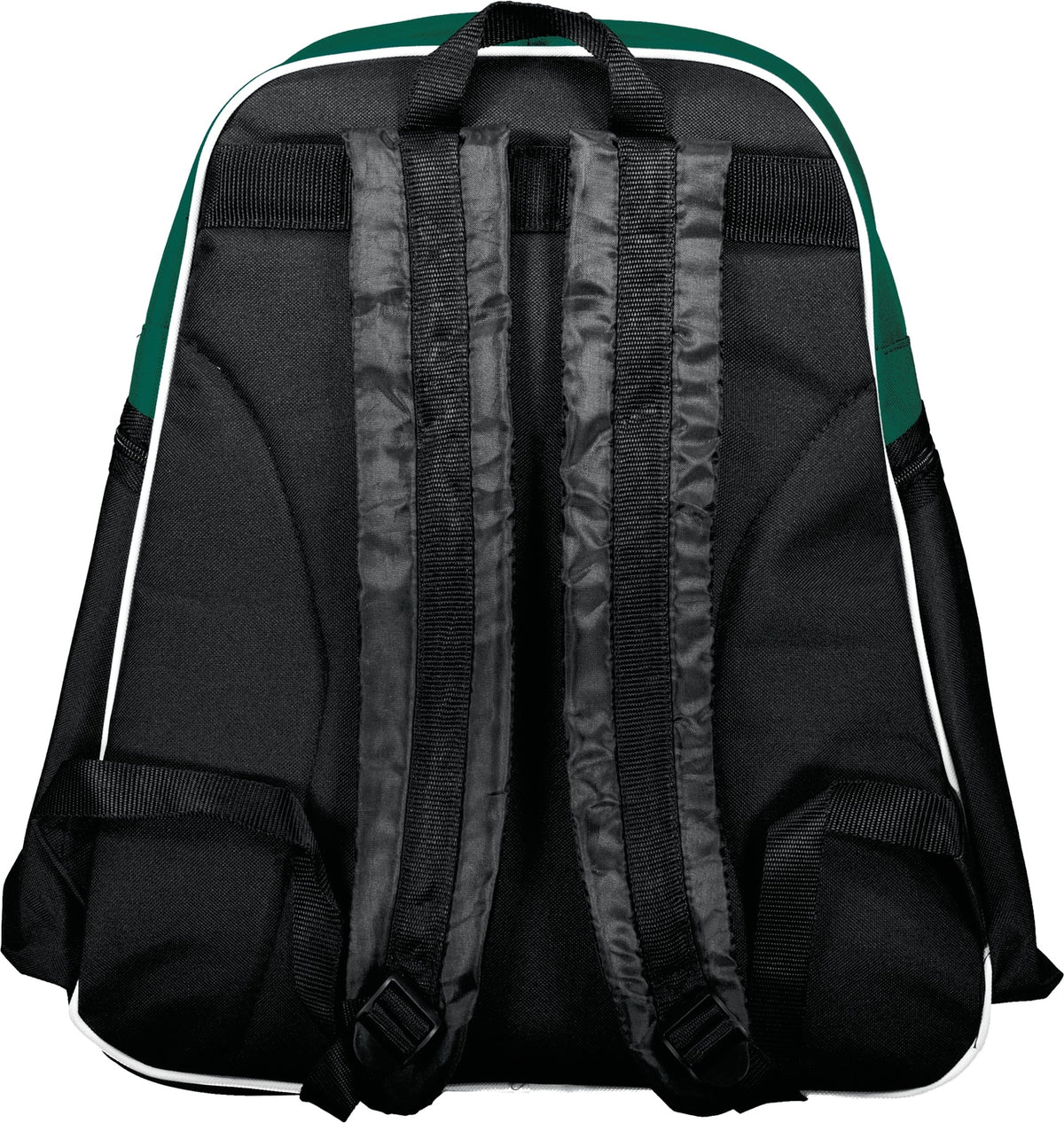 Rear View of FOREST/BLACK/WHITE PLAYER BACKPACK