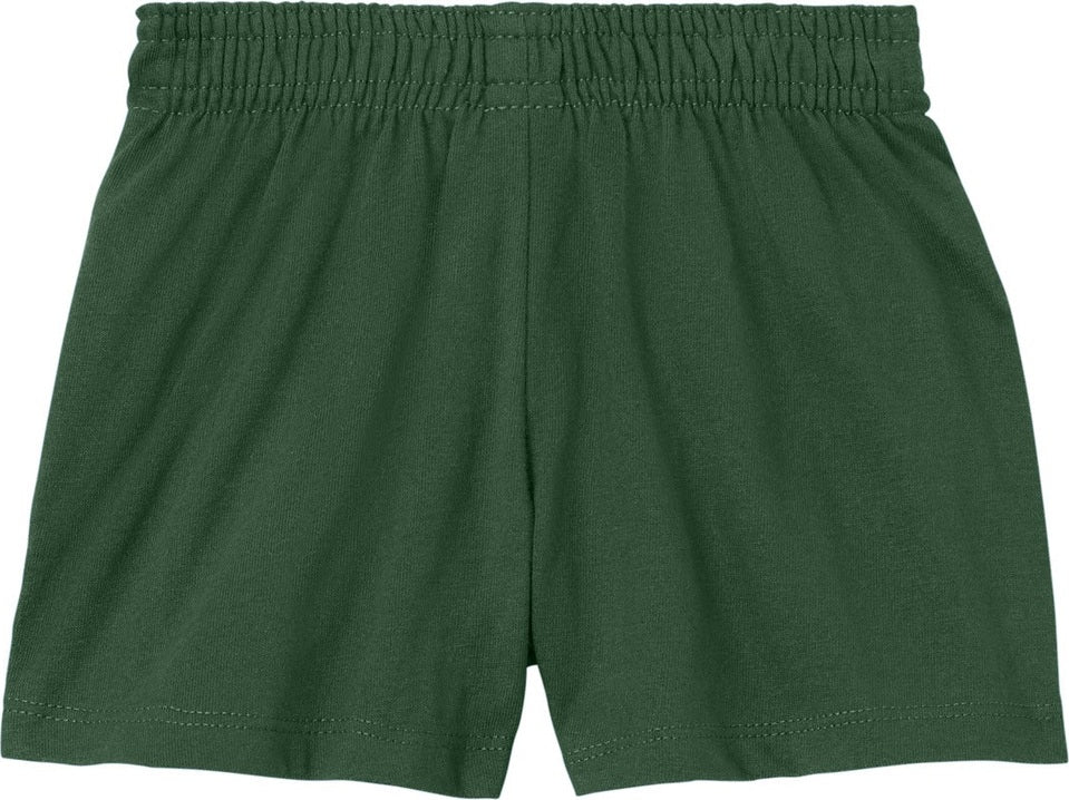 Front View of ForestGrn Sport-Tek Girls Jersey Knit Squad Short YGST311