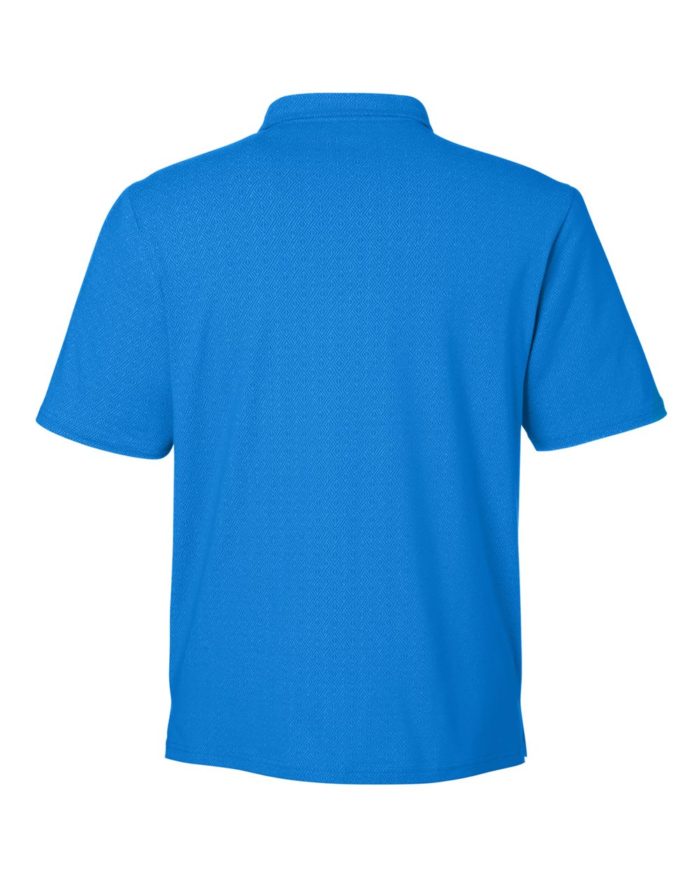 Rear View of French Blue/ CR Blue Men's Crownlux Performance® Geo Polo - DG101