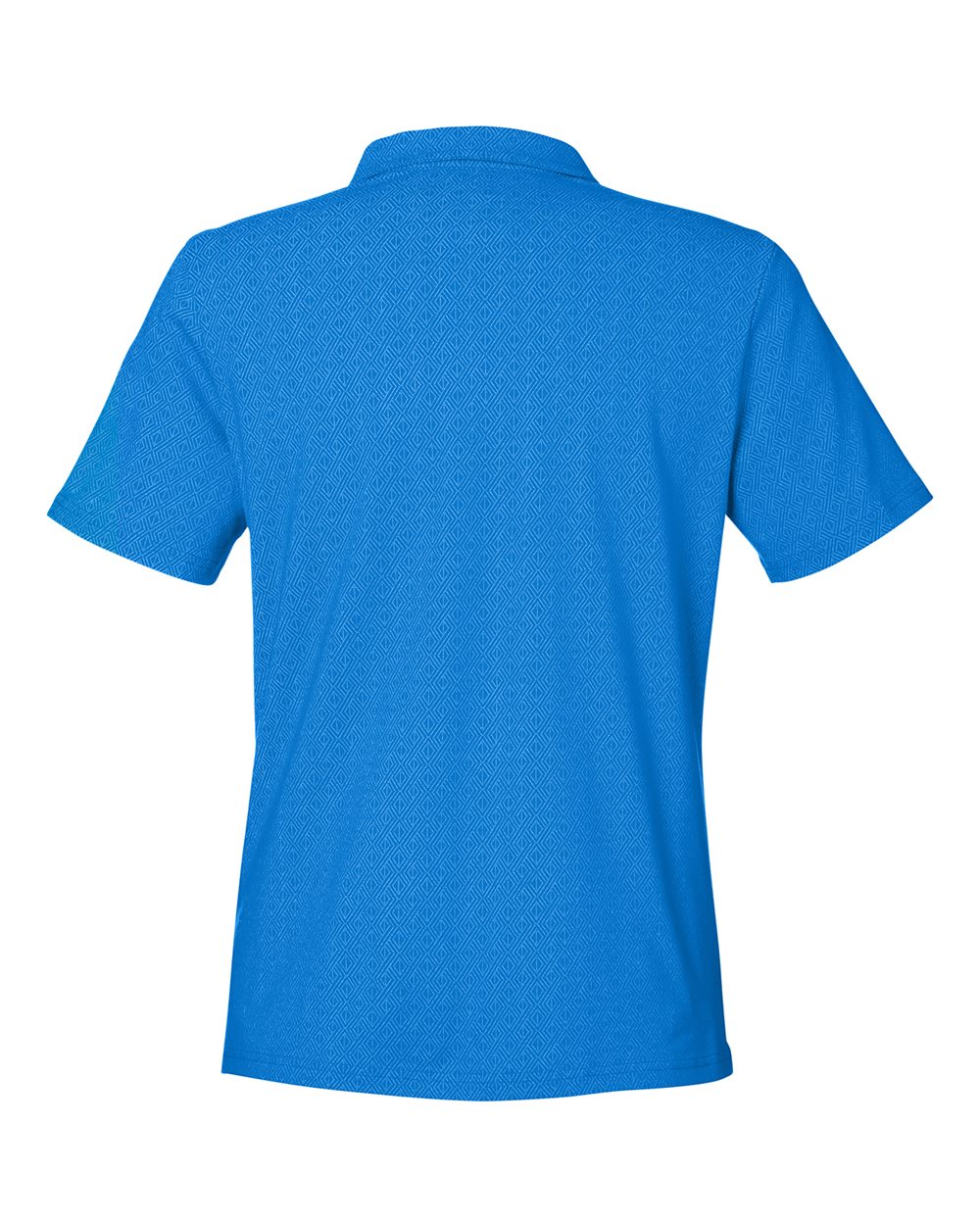 Rear View of French Blue/ CR Blue Women's Crownlux Performance® Geo Polo - DG101W