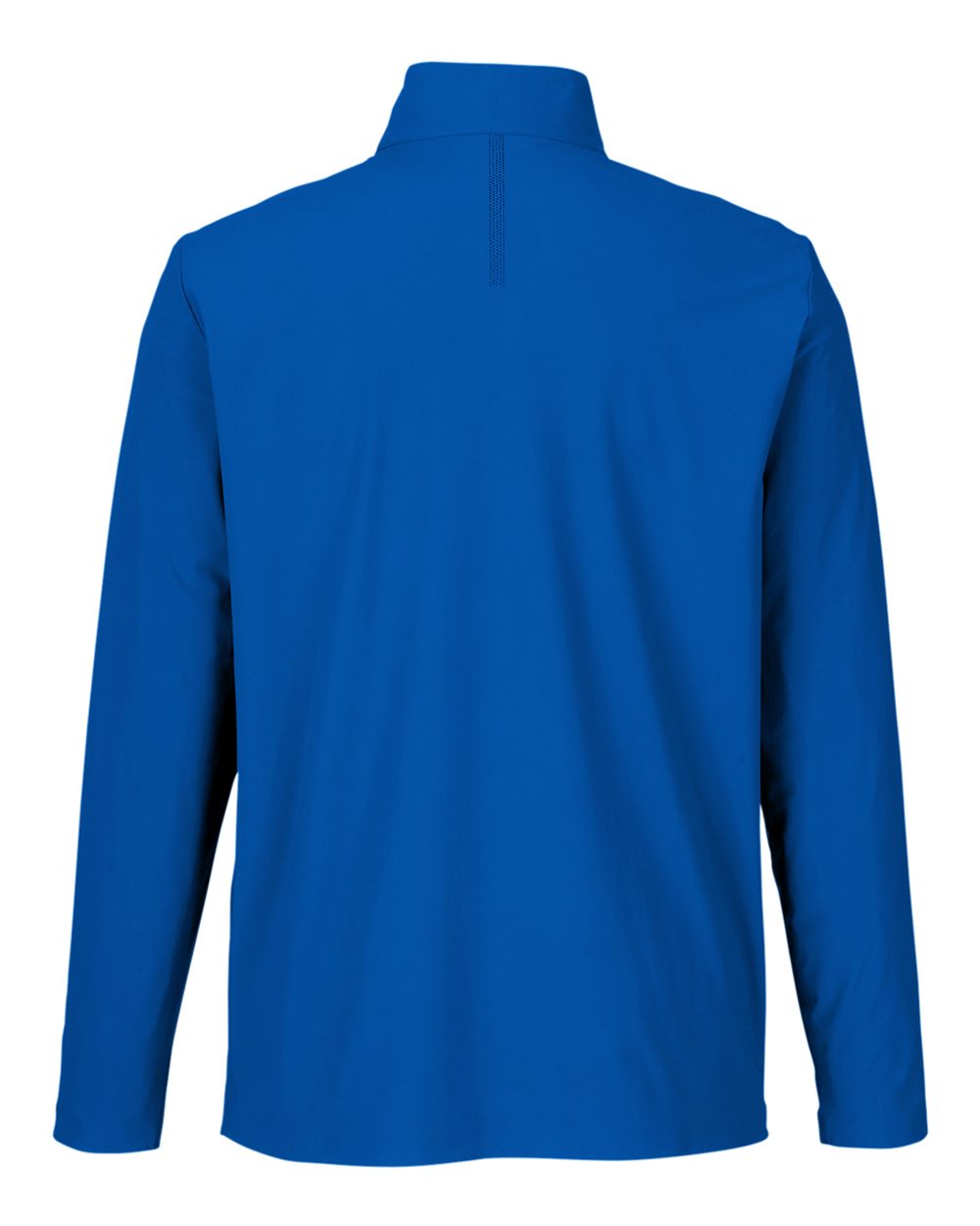 Front View of French Blue Men's CrownLux Performance® Windsor Welded Quarter-Zip Pullover - DG410