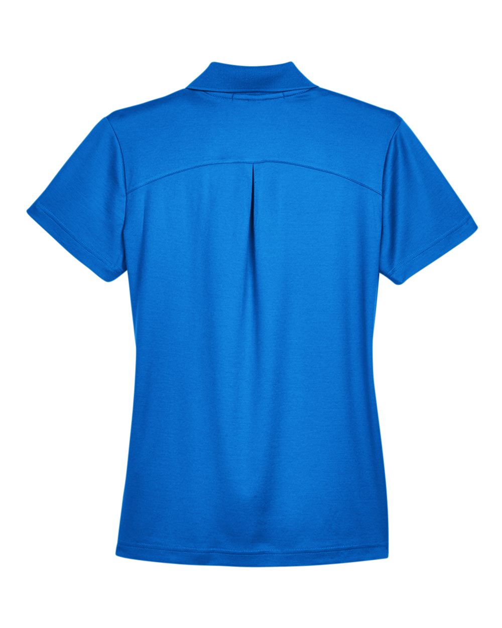Front View of French Blue Women's CrownLux Performance® Plaited Polo - DG20W