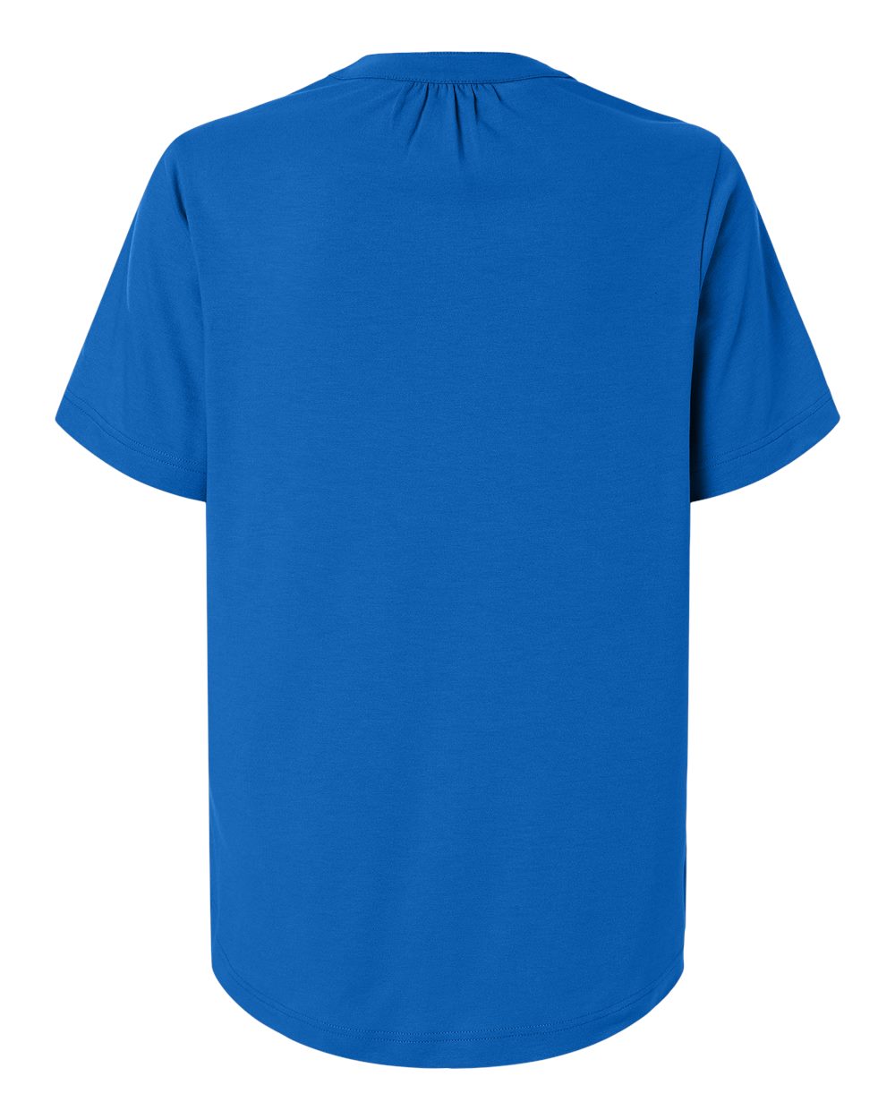 Rear View of French Blue Women's Seaton Pebble Textured Polo - DG102W plain