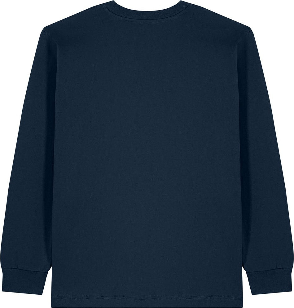Front View of FrenchNavy Stanley/Stella Unisex Freestyler Heavyweight Long Sleeve Tee SXU023