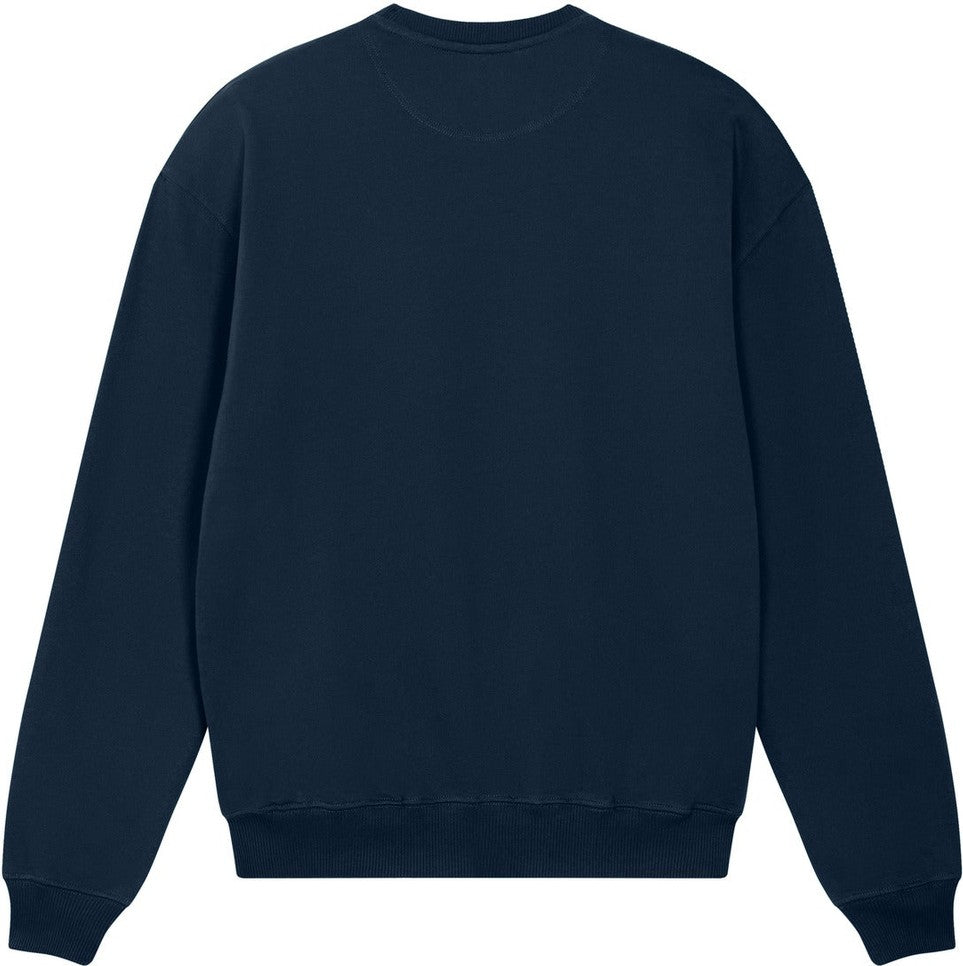 Front View of FrenchNavy Stanley/Stella Unisex Ledger Dry Crewneck Sweatshirt SXU029