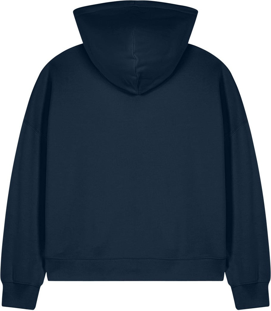 Front View of FrenchNavy Stanley/Stella Women's Stella Ida Full-Zip Hooded Sweatshirt SXW037
