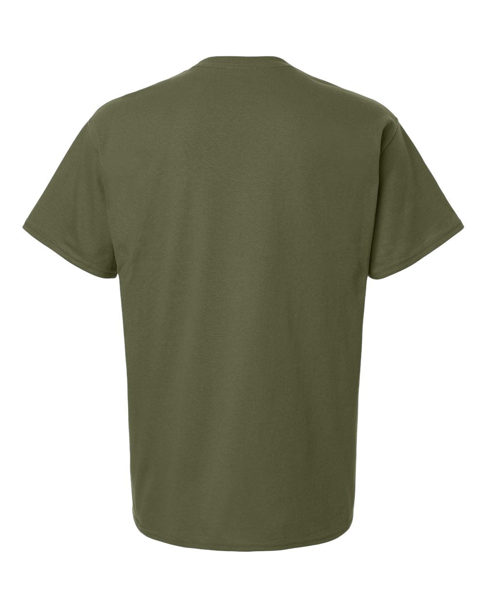 Rear View of Fresh Olive Unisex Jersey T-Shirt - CH1000 plain