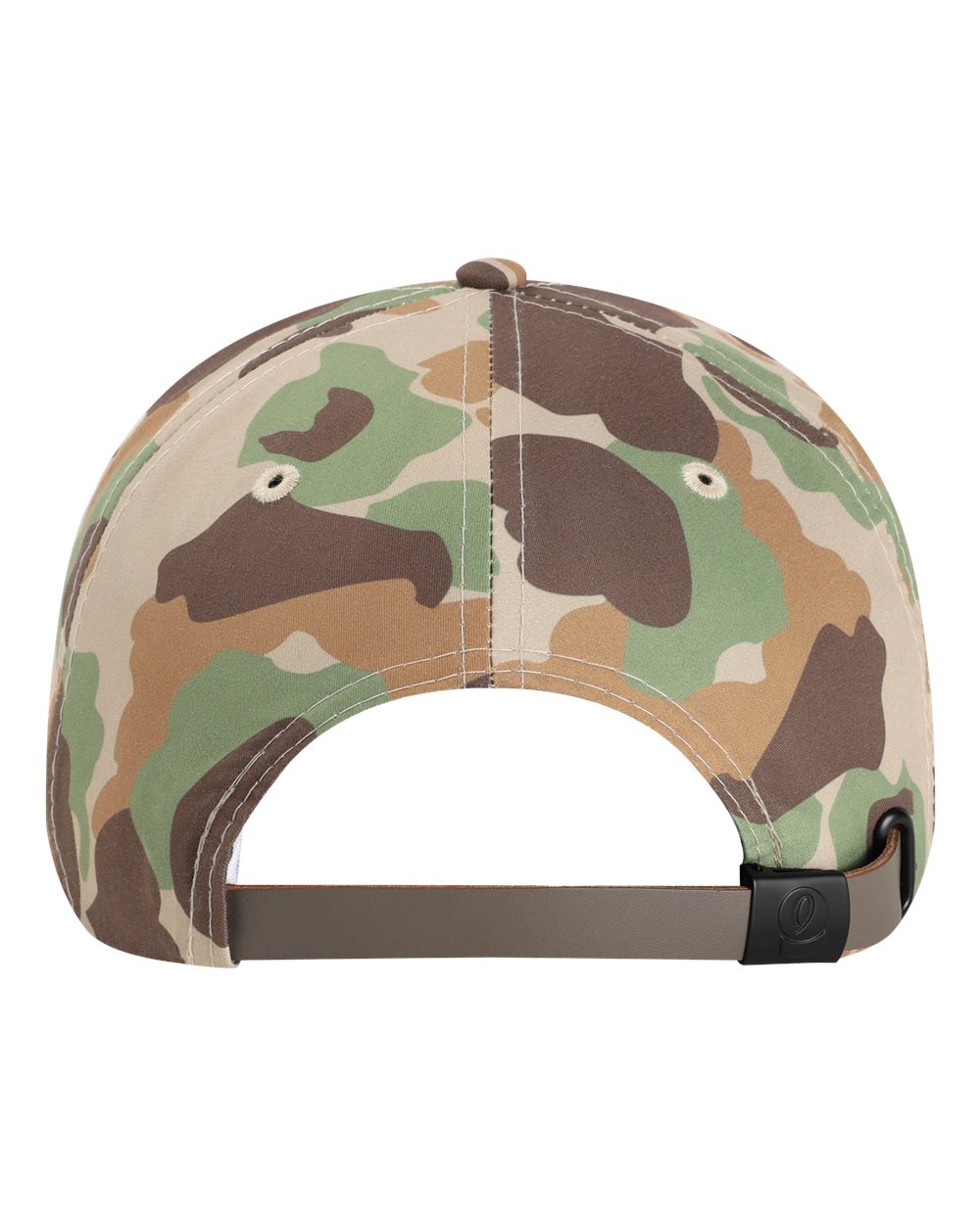 Front View of Frog Skin Camo/ Brown The Aloha Rope Cap - DNA010