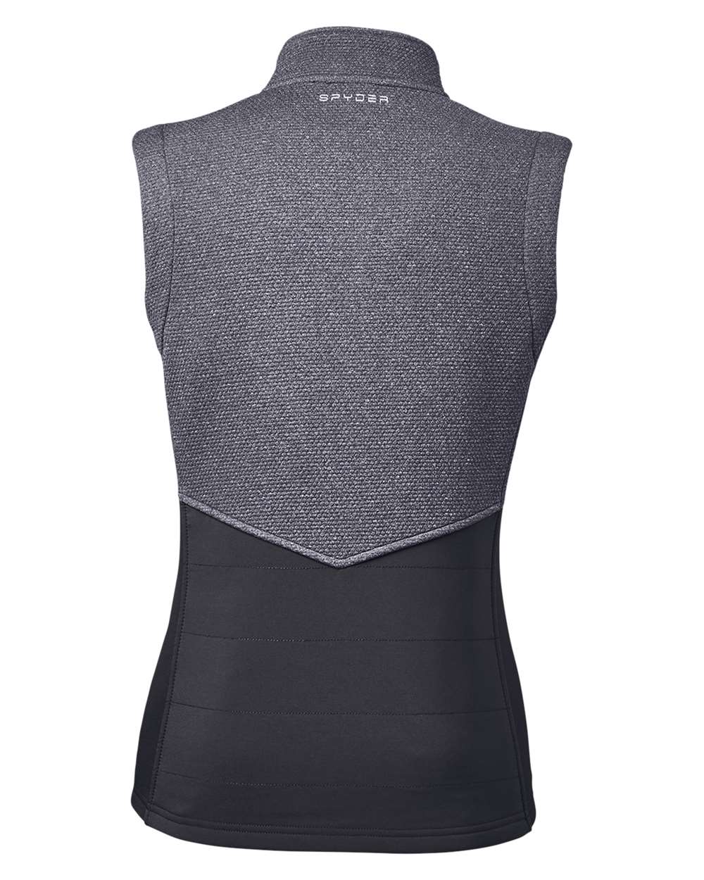 Rear View of Frontier Heather/ Black Women's Pursuit Vest - S17275