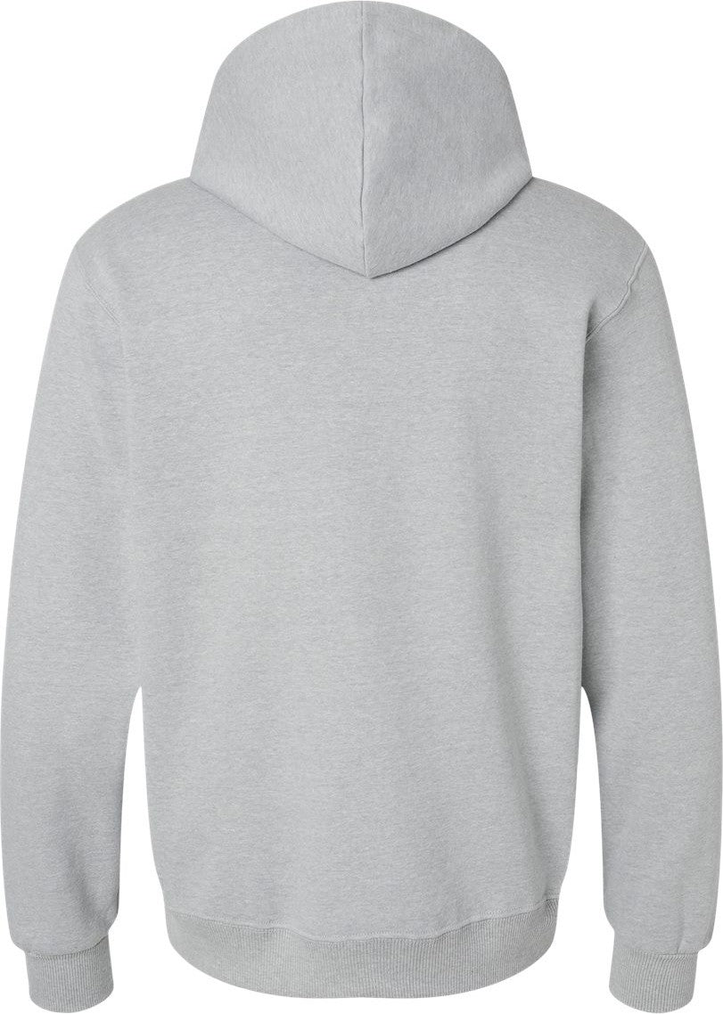 Front View of Frost Grey Heather Eco™ Premium Blend Ring-Spun Hooded Sweatshirt - 700MR