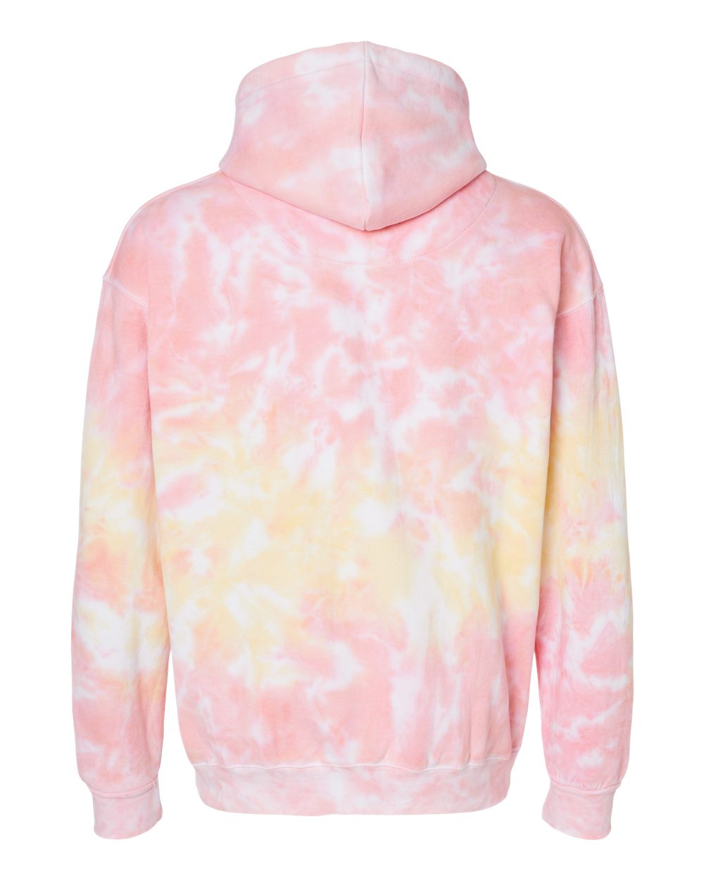Rear View of Funnel Cake Tie-Dyed Hooded Sweatshirt - 8777