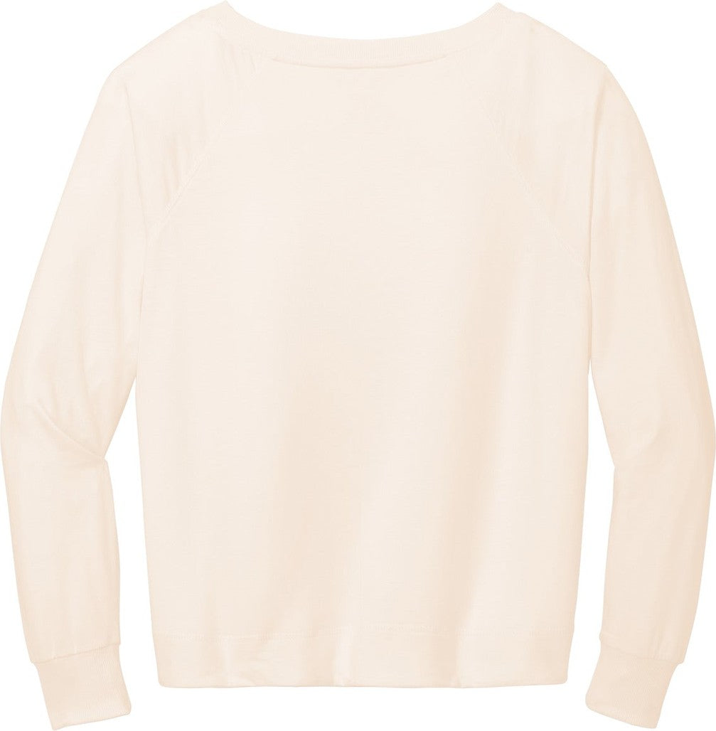 Front View of Gardenia District Women's Featherweight French Terry Long Sleeve Crewneck DT672