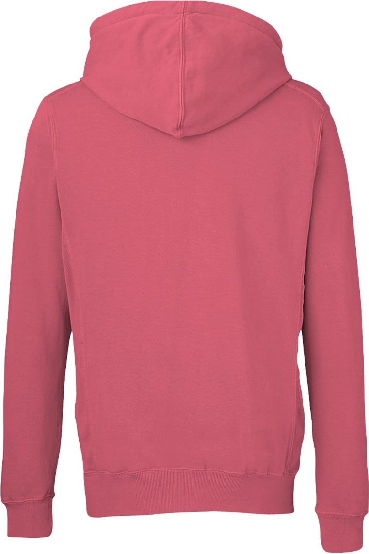 Front View of Garnet Pigment-Dyed Fleece Hooded Sweatshirt - 8730