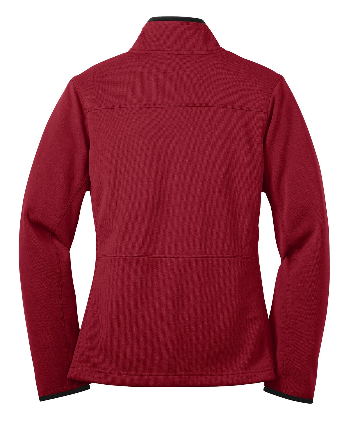 Front View of Garnet Red Port Authority Women's Pique Fleece Jacket. L222