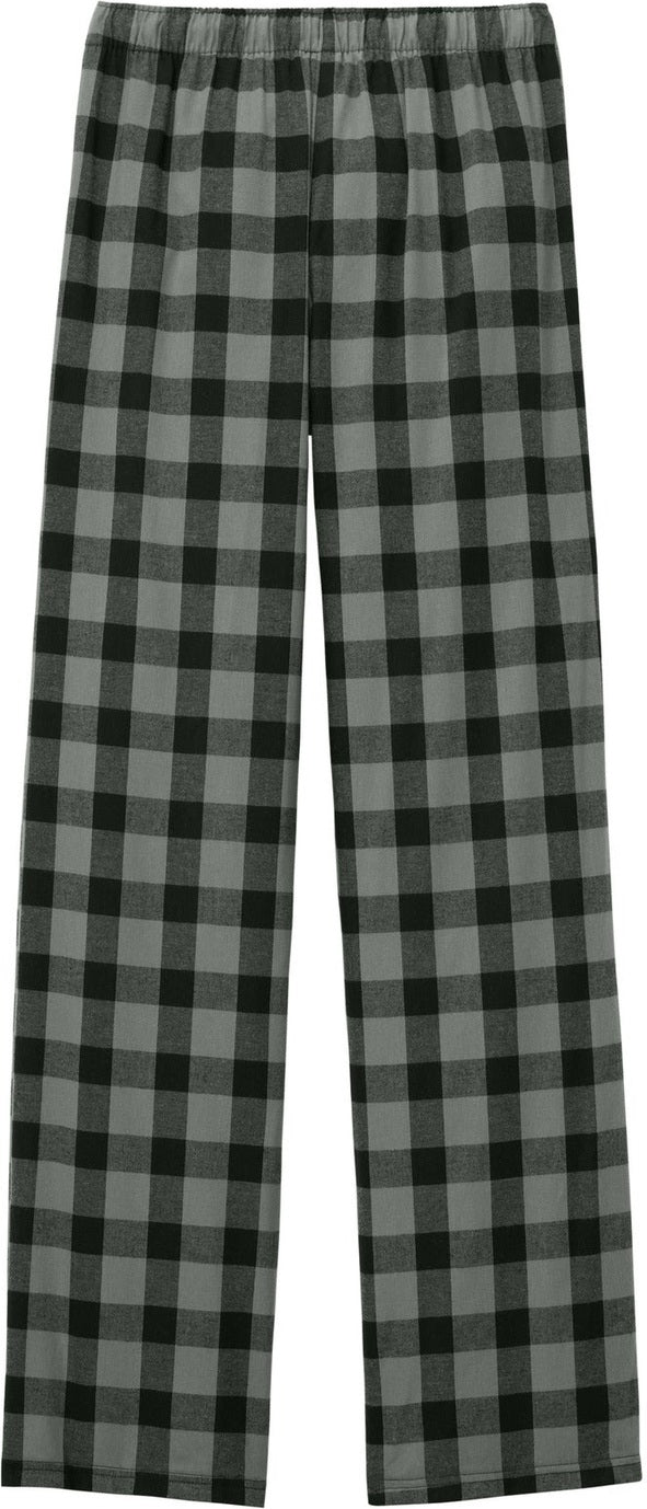 Rear View of G/BkBfflCk District Flannel Plaid Pant. DT1800