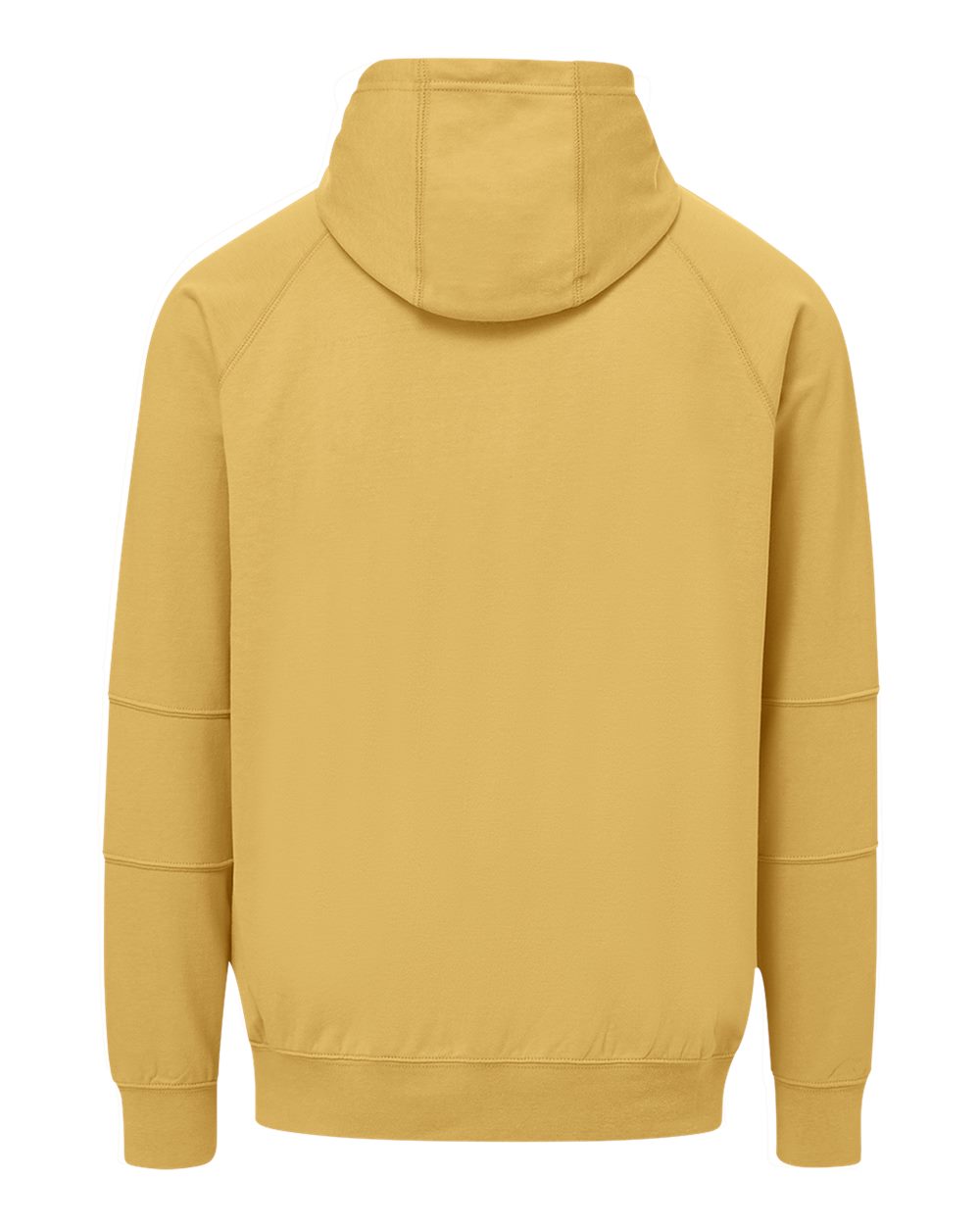 Rear View of Ginger Ezra French Terry Full-Zip Funnel Hooded Sweatshirt - 23110
