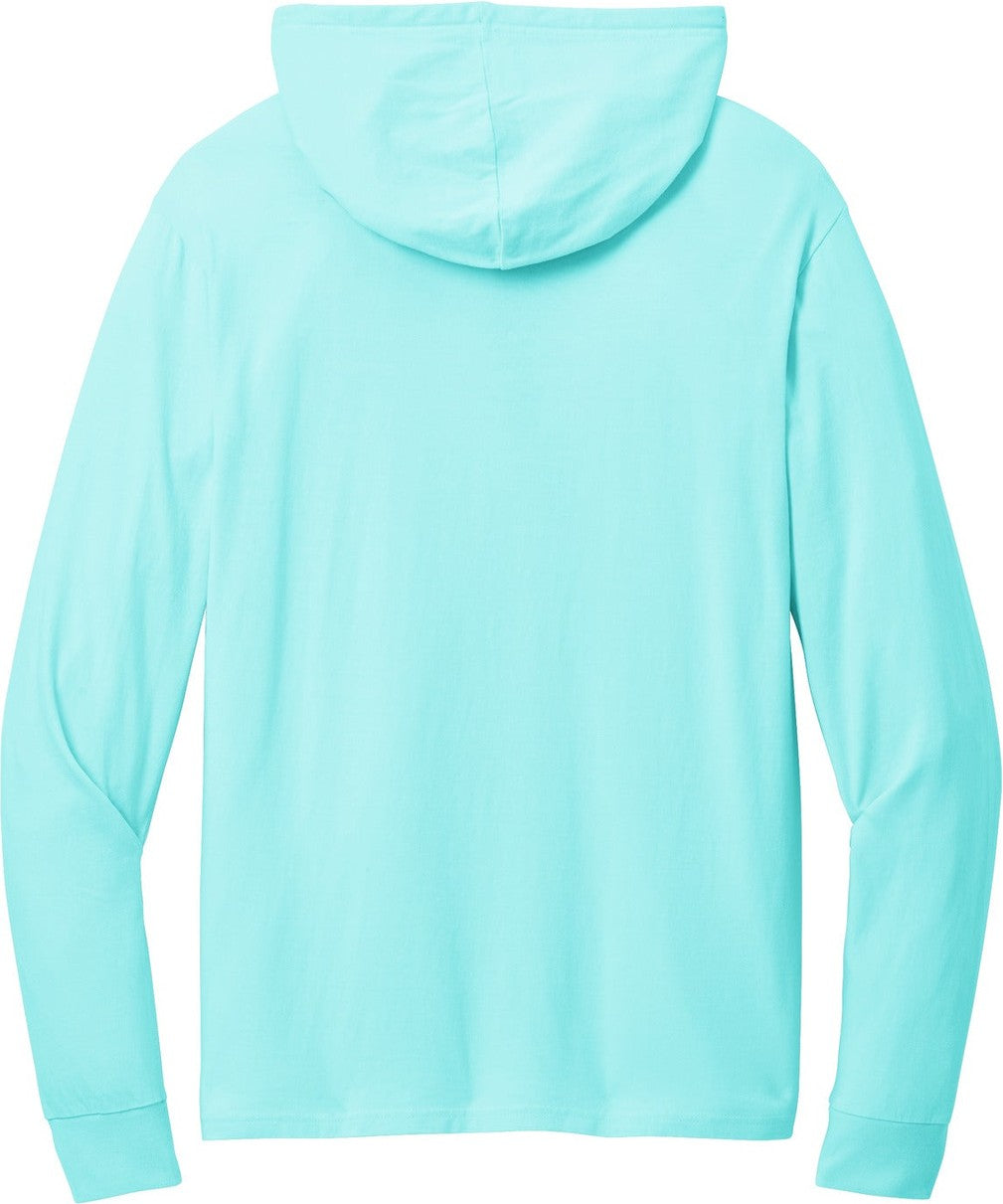 Rear View of Glacier Port & Co Beach Wash Garment-Dyed Pullover Hooded Tee PC099H