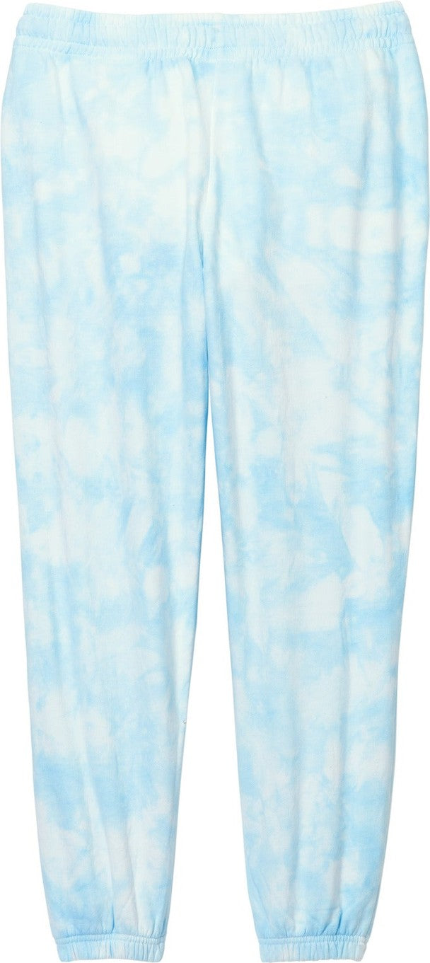 Front View of Glacier Port & Co Women's Beach Wash Cloud Tie-Dye Sweatpant LPC140P