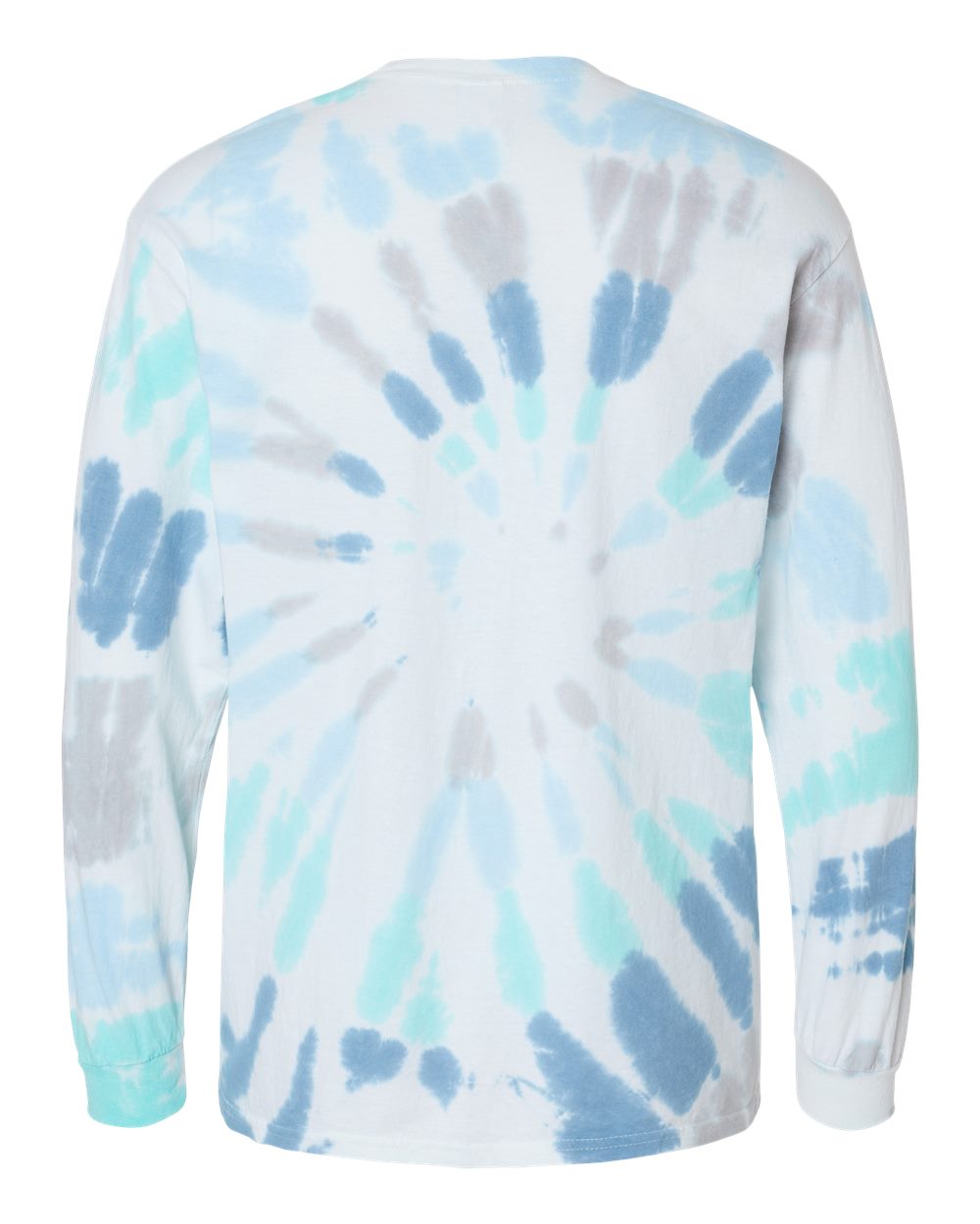 Front View of Glacier Tie-Dyed Long Sleeve T-Shirt - 2000
