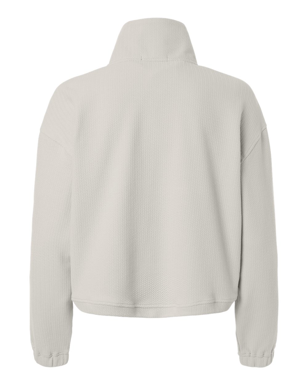 Rear View of Glacier Women's Kenna Quarter-Zip Pullover - SWKL400L plain