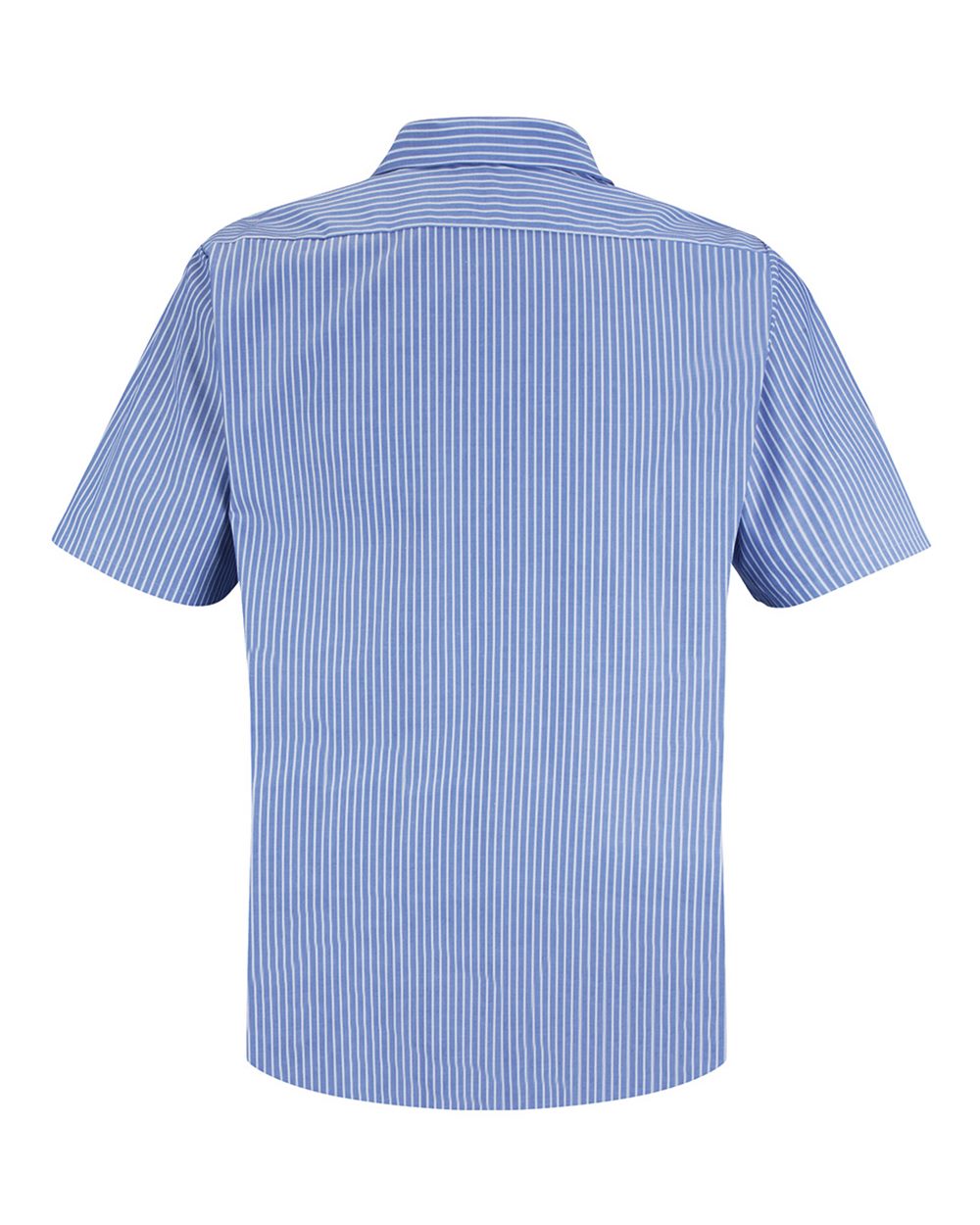 Front View of GM Blue/ White Premium Short Sleeve Work Shirt - Tall Sizes - SP20T