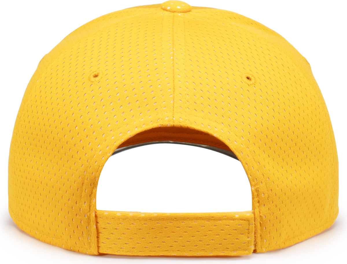 Rear View of GOLD ATHLETIC MESH CAP