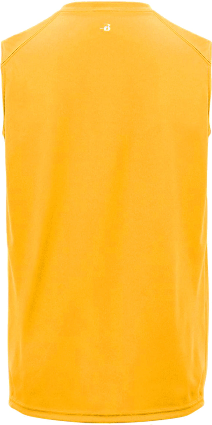 Rear View of GOLD B-CORE SLEEVELESS TEE