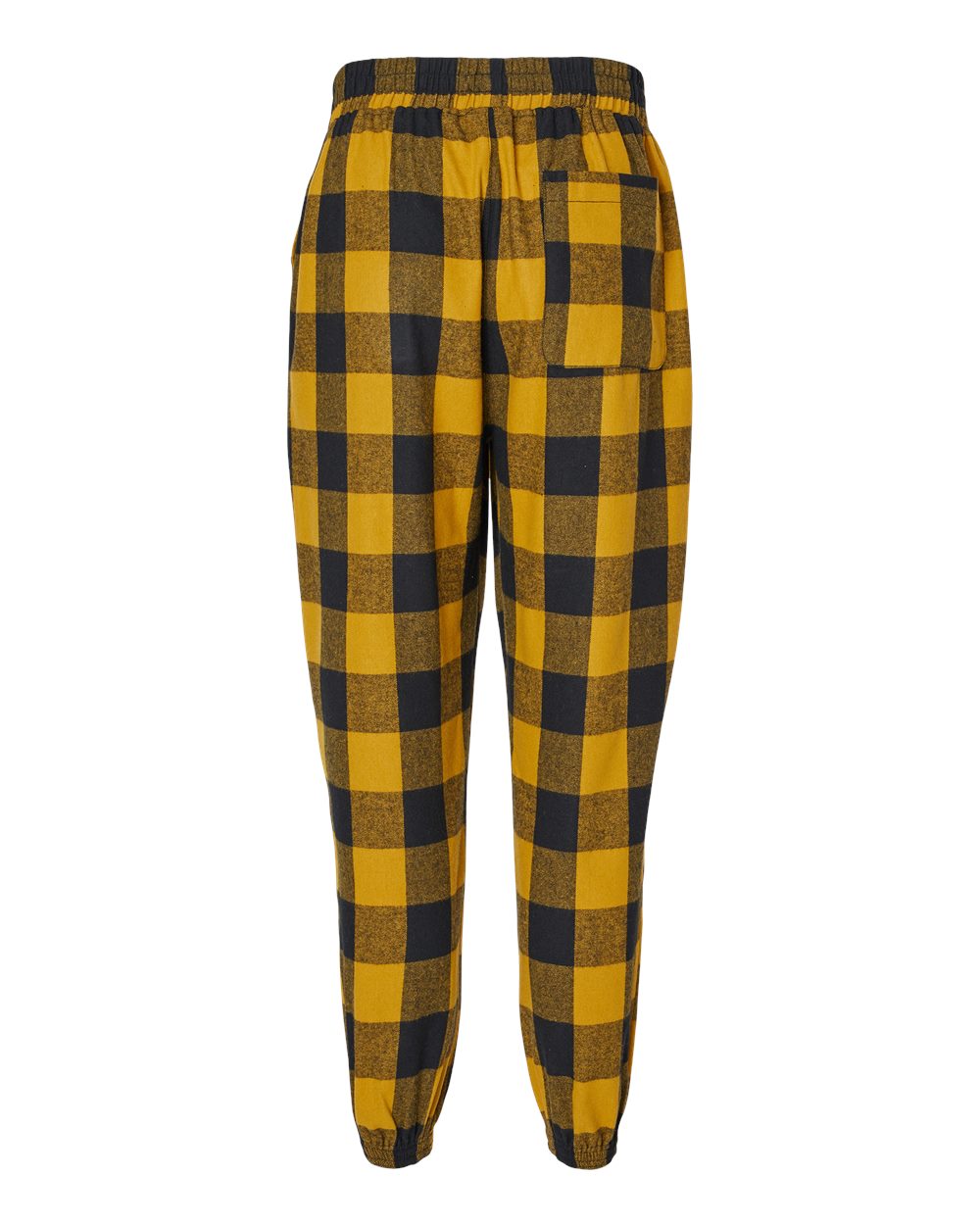 Front View of Gold/ Black Flannel Joggers - 8810
