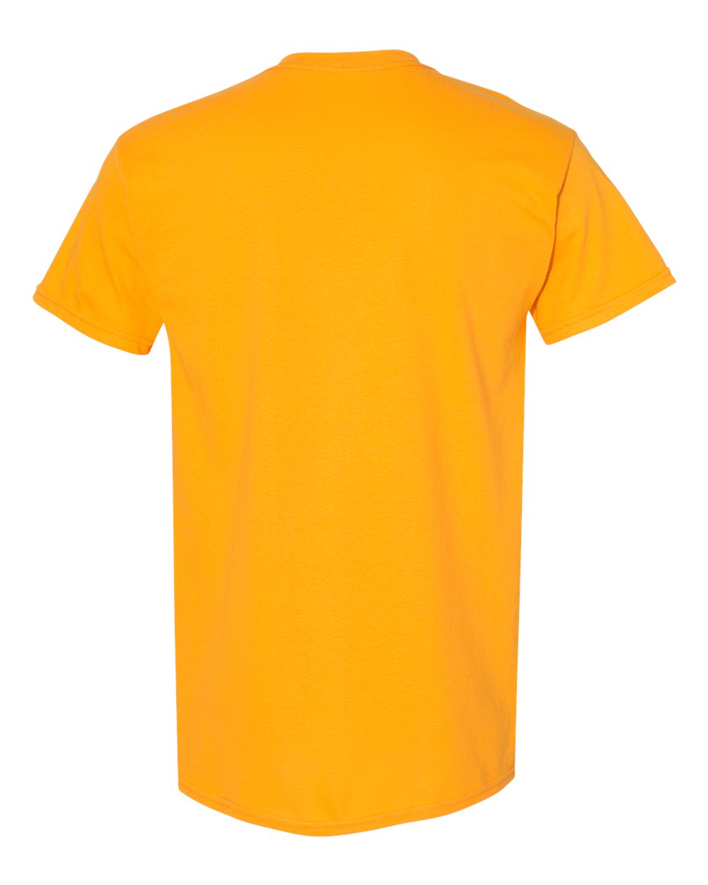 Rear View of Gold Heavy Cotton™ T-Shirt - 5000