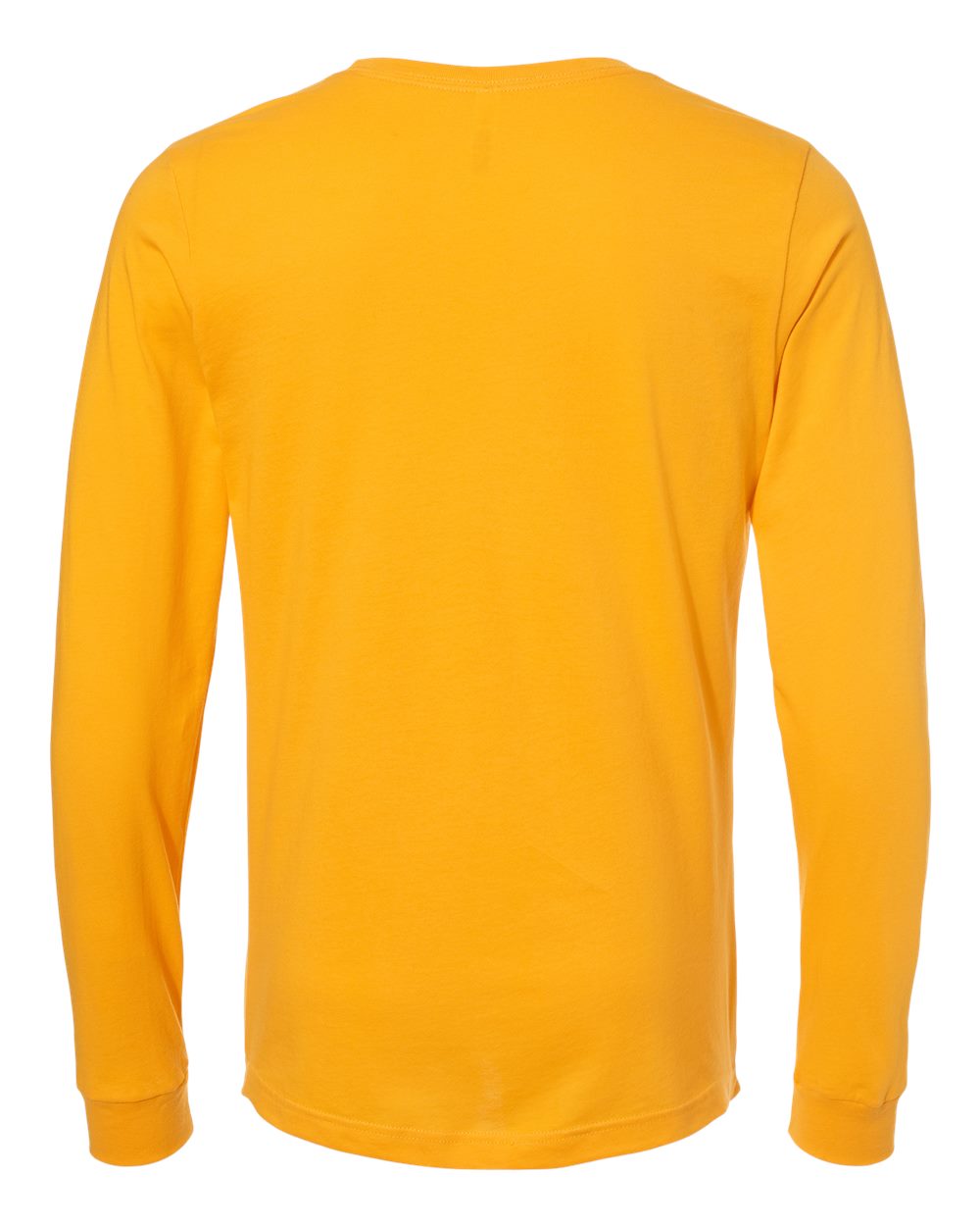 Front View of Gold Jersey Long Sleeve Tee - 3501