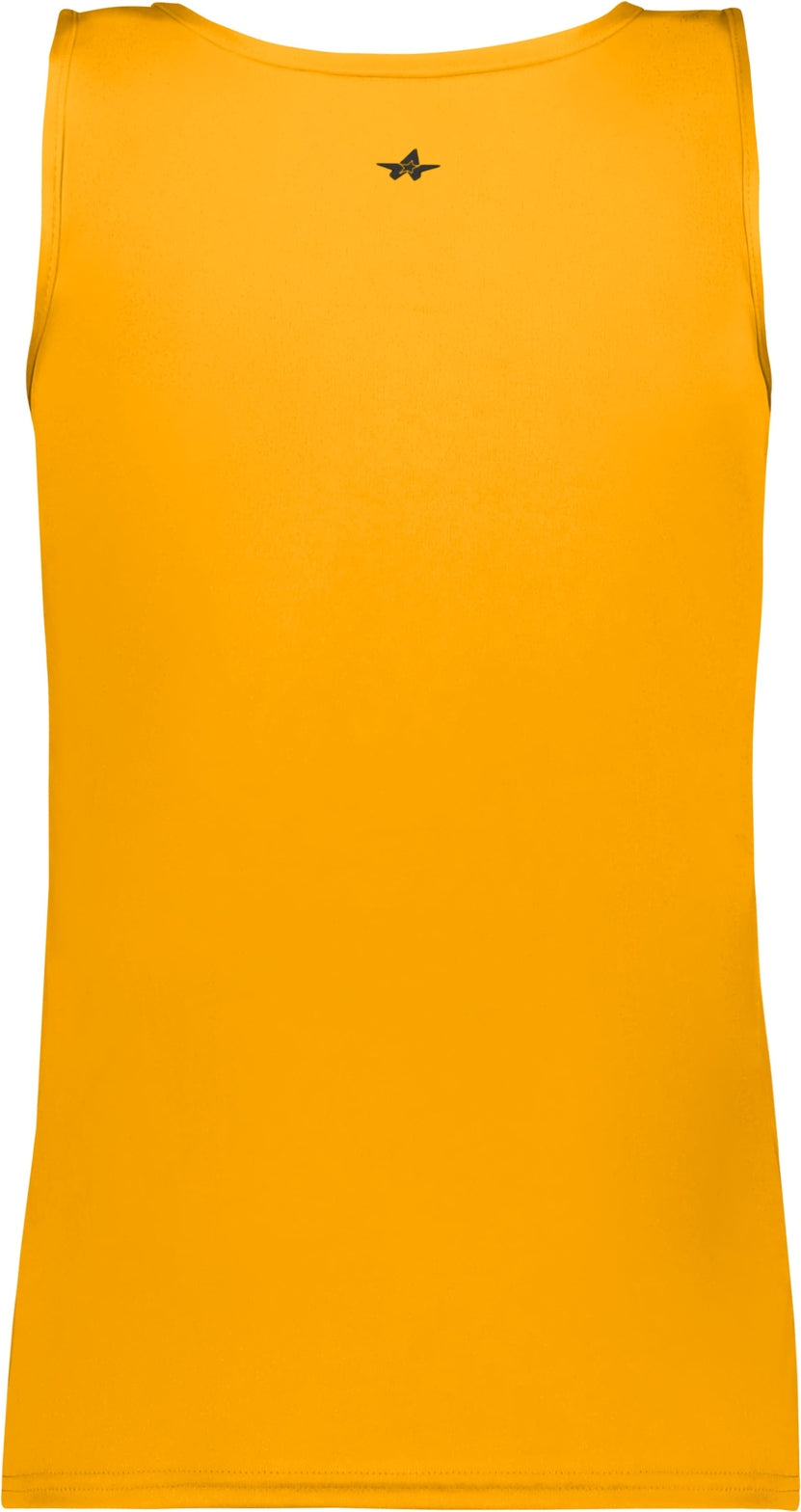 Rear View of GOLD LADIES B-CORE TANK