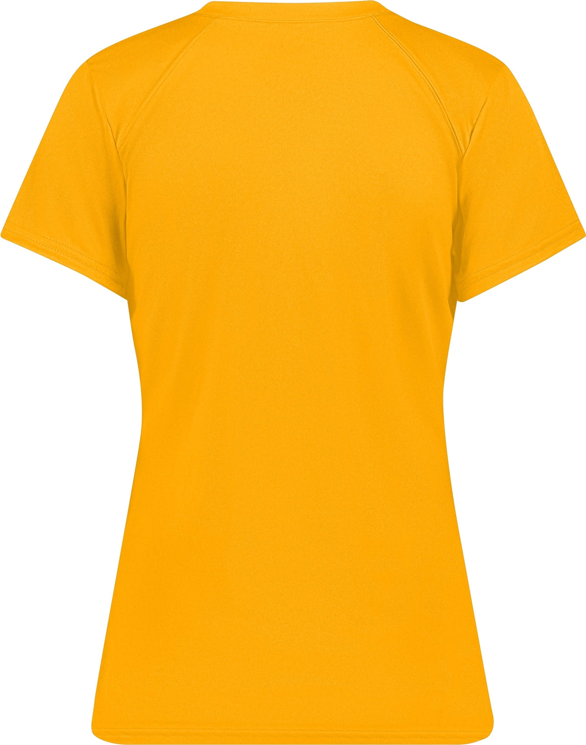 Rear View of GOLD LADIES B-CORE V-NECK TEE