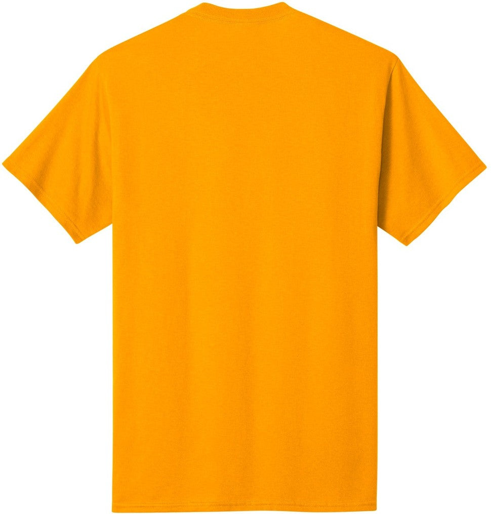 Front View of Gold Port & Co Core Cotton Tee. PC54
